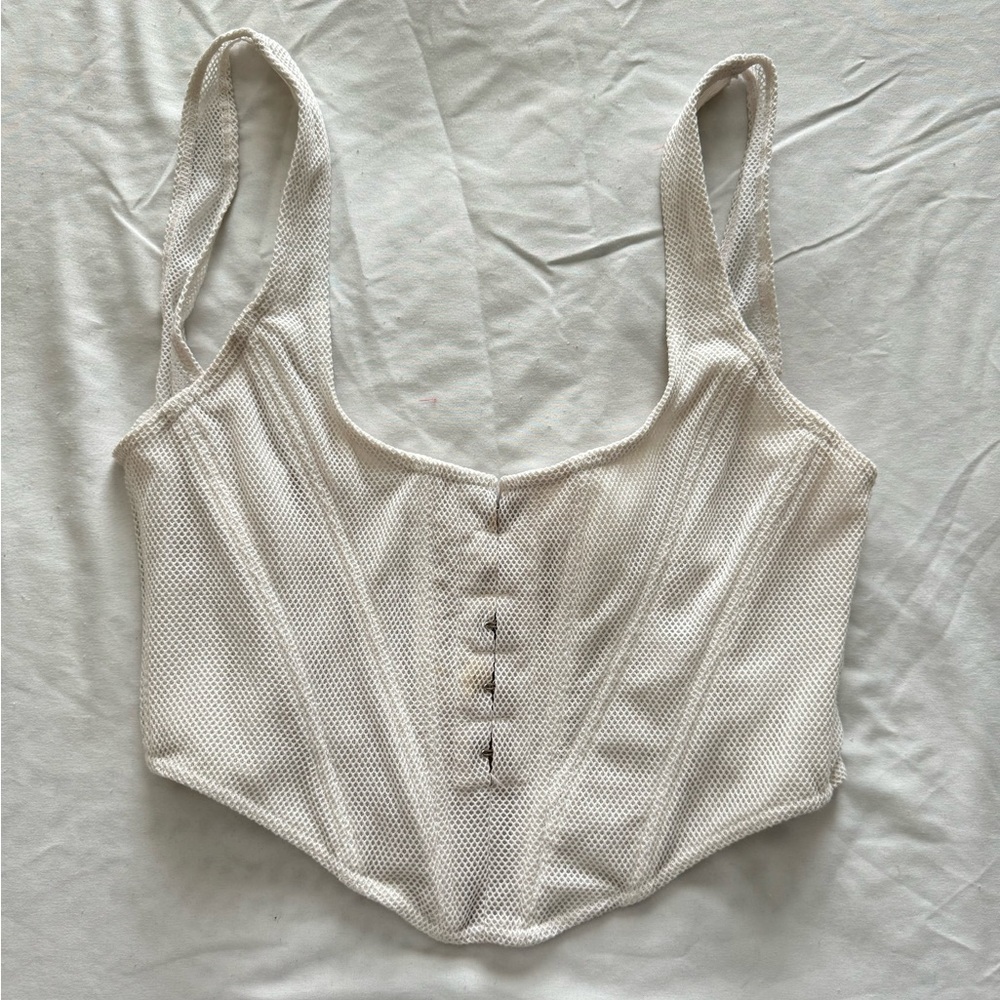 White corset top